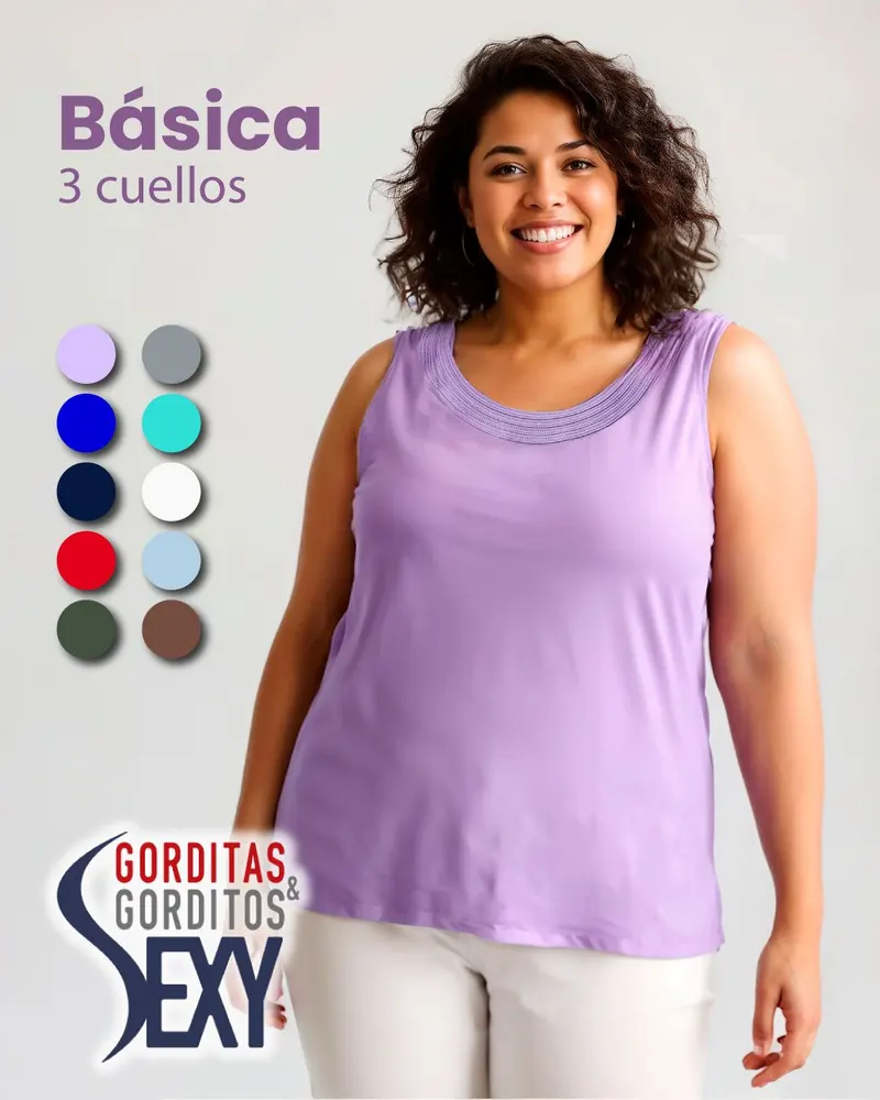 Blusa Básica Tres Cuellos