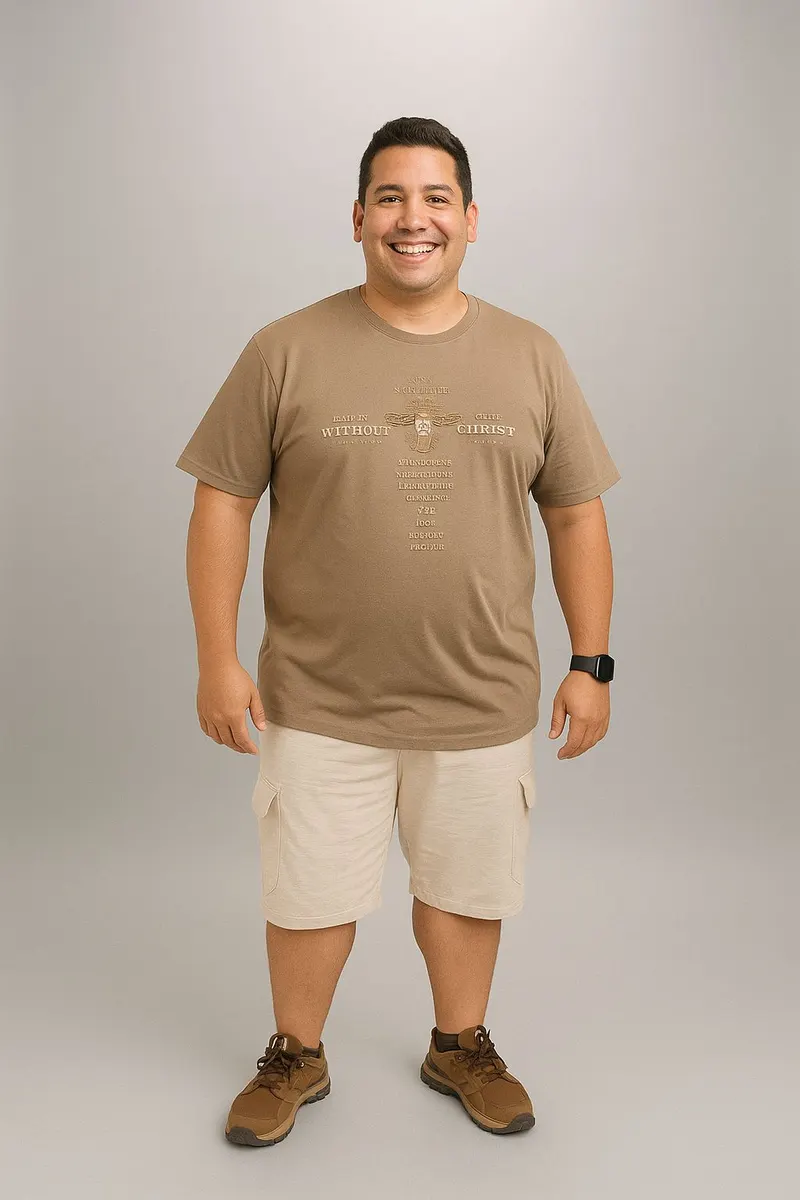 Camiseta Cuello Redondo Aplique Ancla